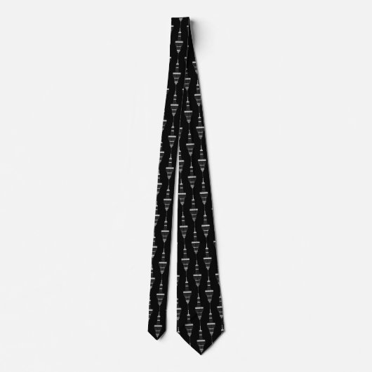Cravate élégant noir blanc art déco motif (Dos)