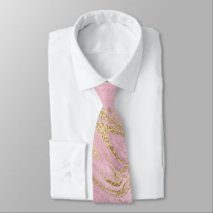 Cravate Elégant or moderne et or rose marbre & parties sci