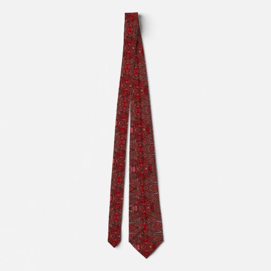 Cravate élégant or raffiné ruby rouge bordeaux (Dos)