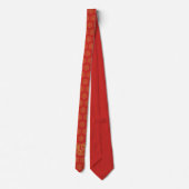 Cravate Élégant or rouge fleurit exclusif monogrammed (Dos)