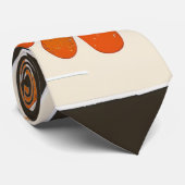 Cravate Elegant Orange Flower Pattern Tie (Roulé)