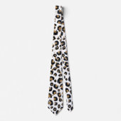 Cravate Élégant Parties scintillant d'or Motif Leopard (Devant)