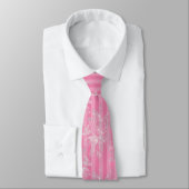 Cravate Élégant Parties scintillant en argent Fleurs Motif (Attaché)