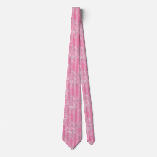 Cravate Élégant Parties scintillant en argent Fleurs Motif (Devant)