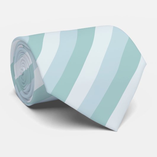 Cravate Élégant Pastel bleu clair Vert Modèle rayé (Roulé)