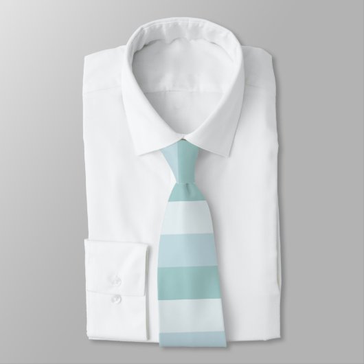 Cravate Elégant Pastel Bleu Vert rayé Modèle moderne (Attaché)