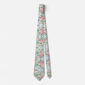 Cravate Élégant Pastel Motif Floral sans joint (Devant)