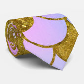 Cravate Elégant Pastel Rose Gold Parties scintillant Échel (Roulé)