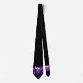 CRAVATE ÉLÉGANT PEACOCK EN PURPLE ET NOIR (Devant)