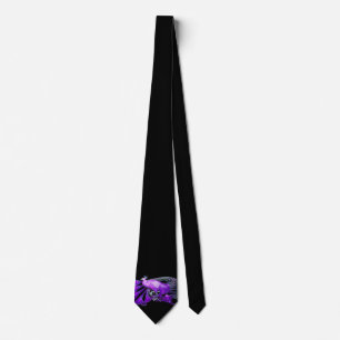 CRAVATE ÉLÉGANT PEACOCK EN PURPLE ET NOIR