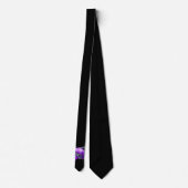 CRAVATE ÉLÉGANT PEACOCK EN PURPLE ET NOIR (Dos)