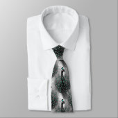 Cravate Elegant Peacock Feather Teal Eyes Pattern (Attaché)