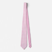 Cravate Elegant Pink &white plaid wedding Groom Gift   (Devant)
