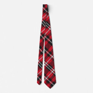 Cravate Élégant Plaid de Noël Personnalisé Coloré