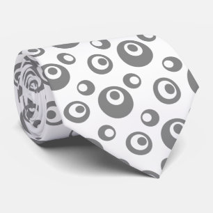 Cravate Élégant point gris sur Arrière - plan blanc