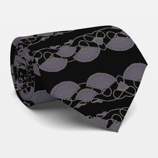 Cravate Elegant Purple Fan (Roulé)