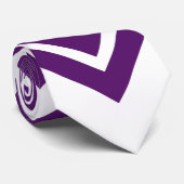 Cravate Elegant purple & white chevron pattern Neck Tie (Roulé)