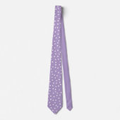 Cravate Elegant Purple White Polka Dots Groom Gift (Devant)