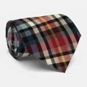 Cravate Elegant Red and Blue Plaid Gingham Pattern (Roulé)