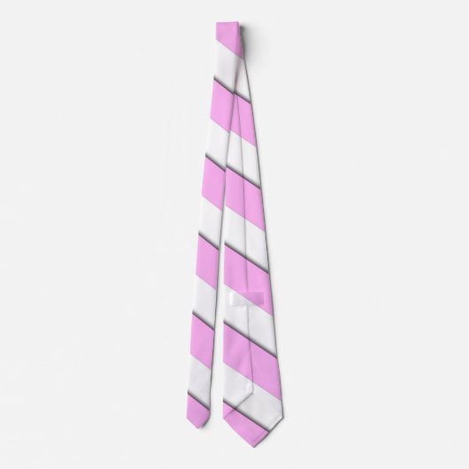 Cravate Élégant rose blanc Chevron Motif (Dos)