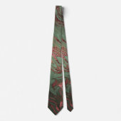 Cravate Elégant rose en cuivre moderne or marbre vert (Devant)