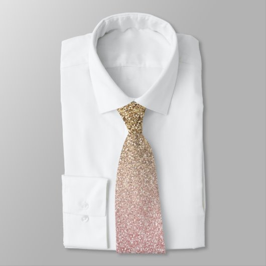 Cravate Elégant Rose Gold et Parties scintillant or Sparkl (Attaché)