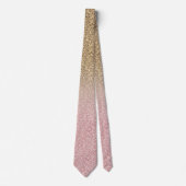Cravate Elégant Rose Gold et Parties scintillant or Sparkl (Devant)