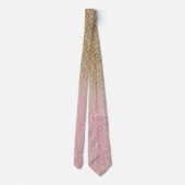 Cravate Elégant Rose Gold et Parties scintillant or Sparkl (Dos)