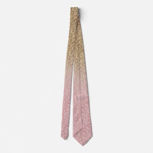 Cravate Elégant Rose Gold et Parties scintillant or Sparkl (Dos)