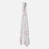 Cravate Elégant Rose Gold Foil Marbre blanc chic (Dos)