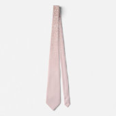 Cravate Elégant Rose Gold Pink Parties scintillant Ombre (Devant)