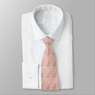 Cravate Élégant Rose Gold rose Reindeer Motif de Noël
