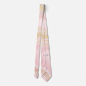 Cravate Élégant Rose or marbre Motif Initiales (Dos)