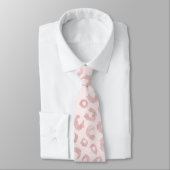 Cravate Élégant Rose Parties scintillant d'or Leopard Post (Attaché)
