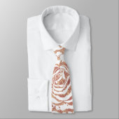 Cravate Elégant rose romantique or rose motif image (Attaché)