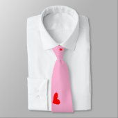 Cravate Élégant Saint-Valentin Cœurs Rouges Rose (Attaché)