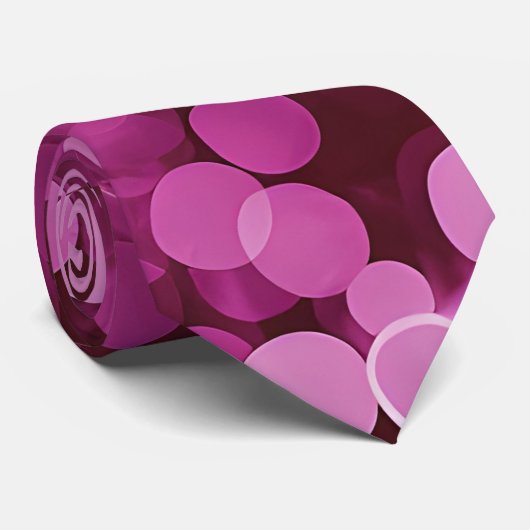 Cravate Élégant Séquin Glamorisant Rose Chaud (Roulé)