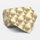 Cravate Elegant shiny gold disc pattern neck tie (Roulé)
