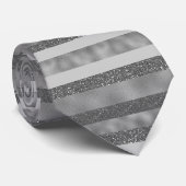 Cravate Élégant Sliver Stripe (Roulé)