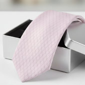 Cravate Elegant Soft Pink Silver Diamond Pattern
