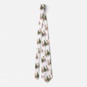 Cravate Élégant style d'impression léopard Noël vert or  (Dos)