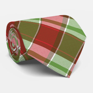 Cravate Élégant Tartan Plaid Traditionnel Festif Vacances