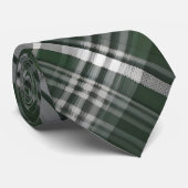Cravate Elégant tartan vert (Roulé)
