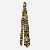 Cravate élégant tigre en or noir imprimé motif carrelé (Dos)