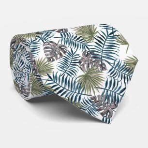 Cravate Elégant Tropical Green Palm Tree Feuille Summer Ar
