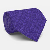 Cravate Elegant Violet Vintage Damask Pattern (Roulé)