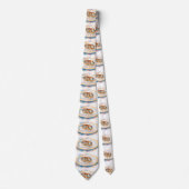 Cravate Elegant Watercolor Golden Rose Wedding Rings (Devant)