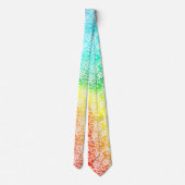 Cravate Elegant White Lace On Rainbow Abstract (Dos)