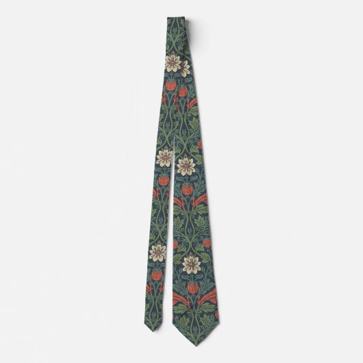Cravate Elegant William Morris Strawberry Floral Pattern (Dos)