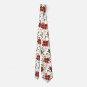 Cravate Elegant Winter Poinsettia Floral Pattern (Dos)